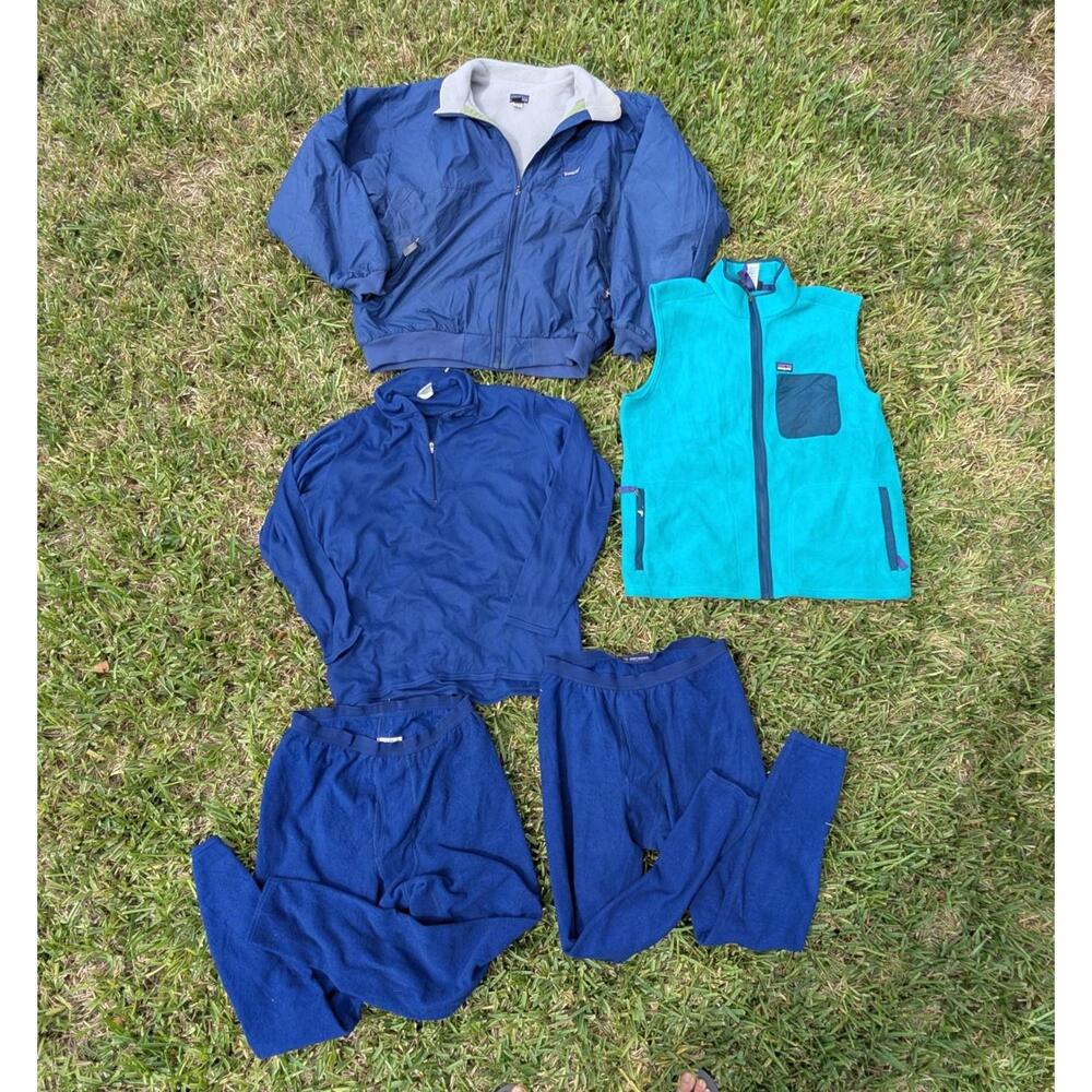Vintage Patagonia Lot Jacket, Vest, & Pants Made Of Wool